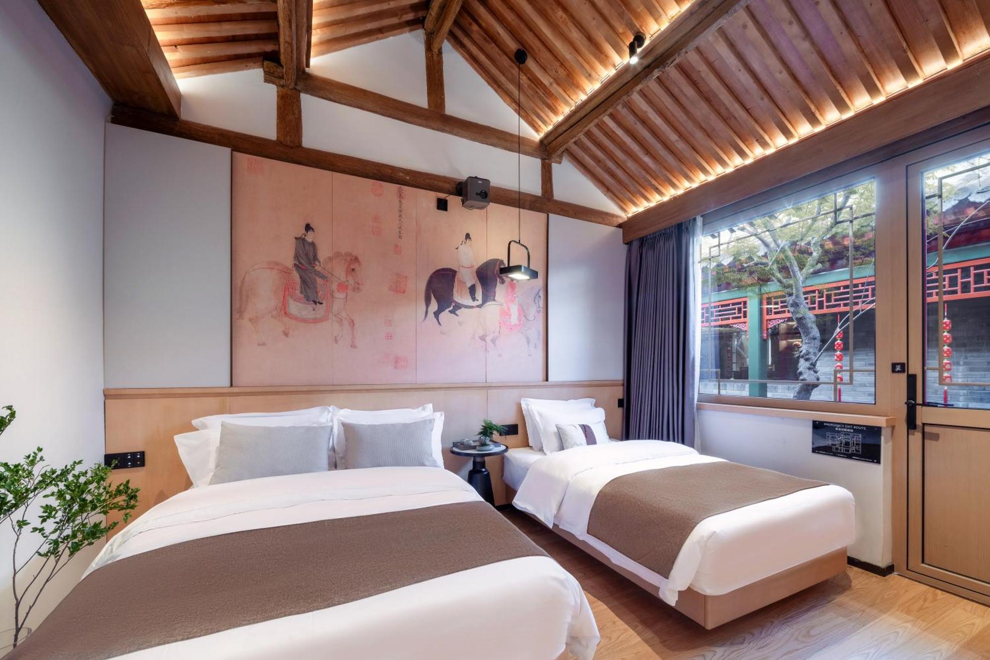 Xinxiang Yayuan Beijing Sihe Courtyard With Sky Garden Terrace Near Tiananmen Square Forbidden City Wangfujing Pedestrian Street And The Subway Exterior foto